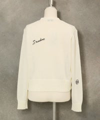 刺繍ニットカーディガン(ホワイト)後ろ