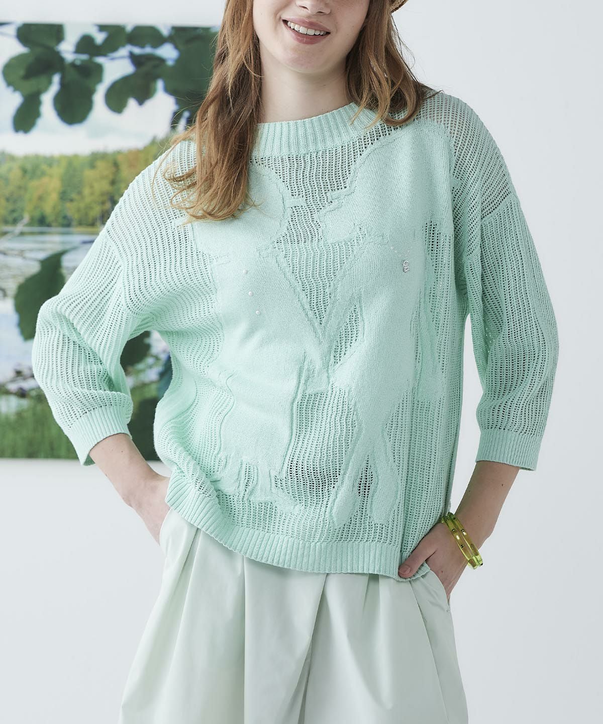 モデル着用画像(ライトグリーン)