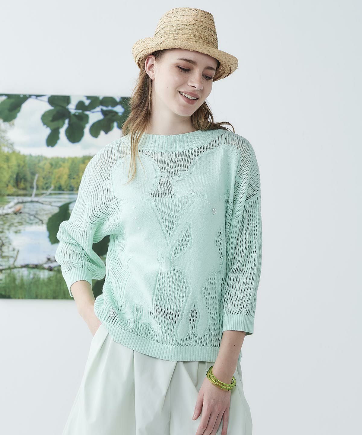 モデル着用画像(ライトグリーン)