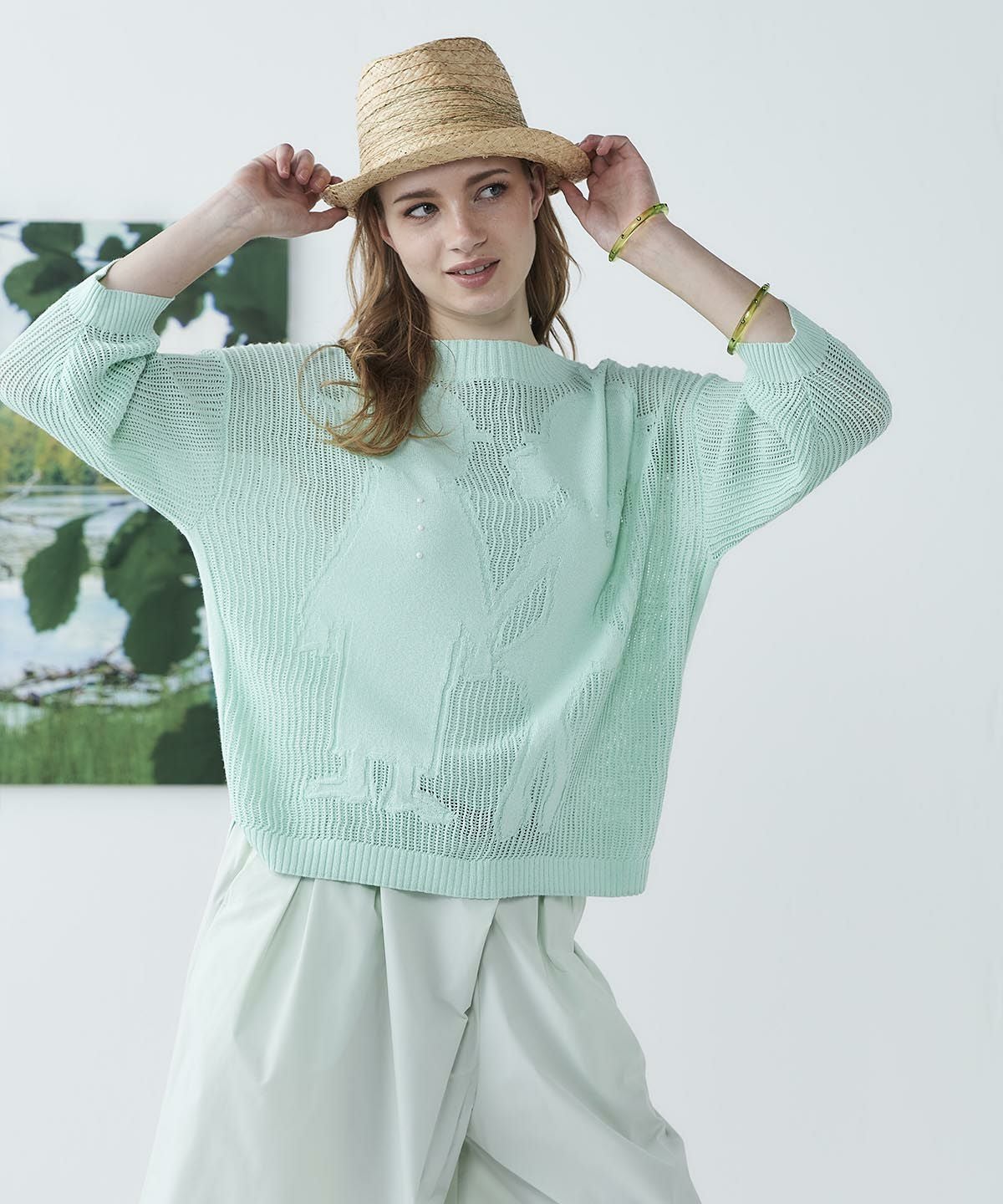 モデル着用画像(ライトグリーン)