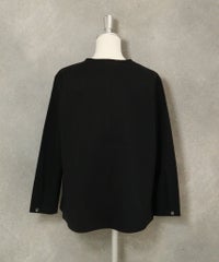 コットン100％UV冷感ポンチプルオーバー(ブラック)後ろ