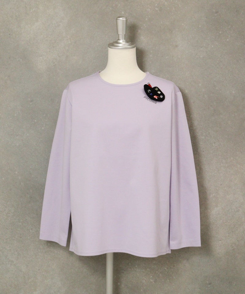 コットン100％UV冷感ポンチプルオーバー(ライトパープル)前
