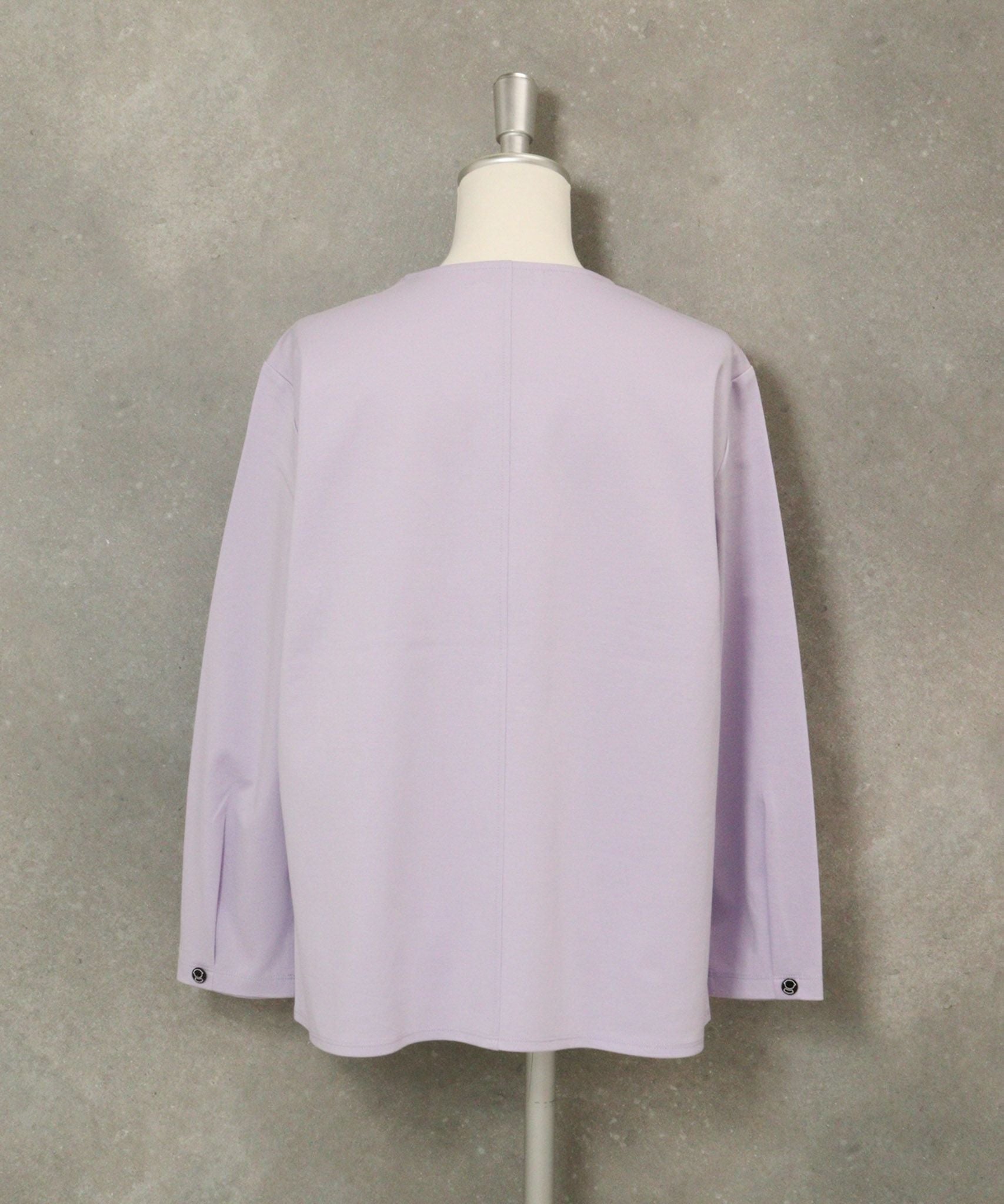 コットン100％UV冷感ポンチプルオーバー(ライトパープル)後ろ