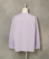 コットン100％UV冷感ポンチプルオーバー(ライトパープル)後ろ