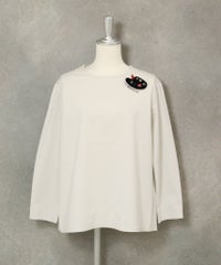 コットン100％UV冷感ポンチプルオーバー(ライトグレー)前