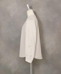 袖切替ポンチプルオーバー(ベージュ)横