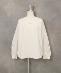 袖切替ポンチプルオーバー(ホワイト)前