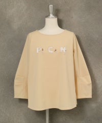 UV冷感タック袖プルオーバー（ライトオレンジ）