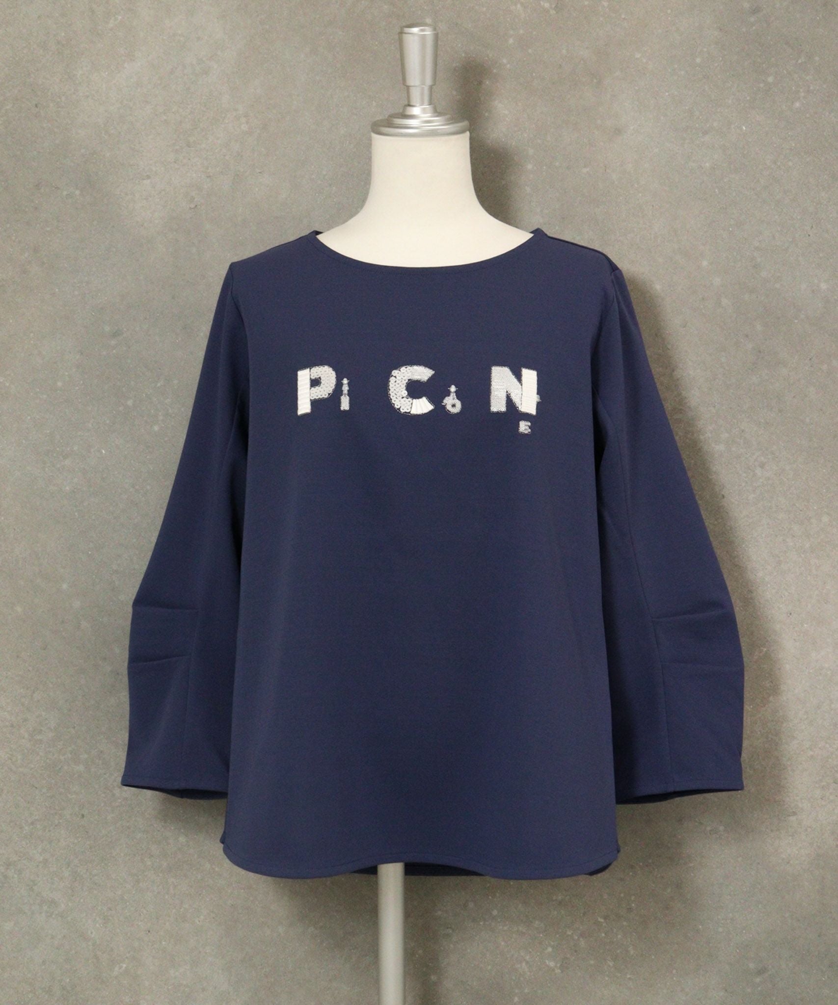 UV冷感タック袖プルオーバー（ネイビー）