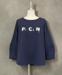 UV冷感タック袖プルオーバー（ネイビー）