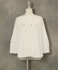 UV冷感タック袖プルオーバー（ホワイト）