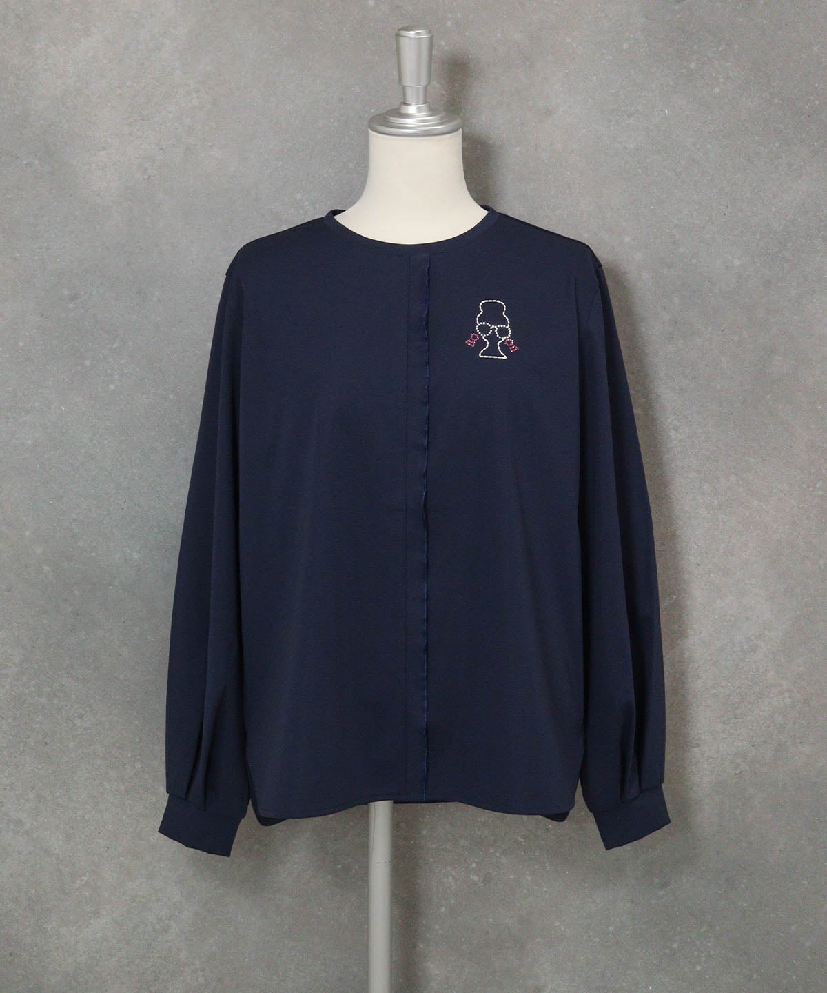 UV冷感ジャージープルオーバー(ネイビー)前