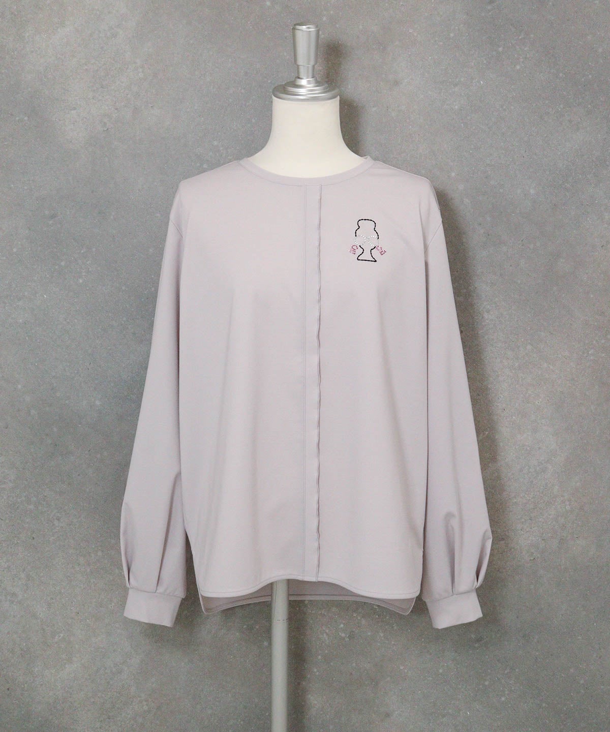 UV冷感ジャージープルオーバー(ライトグレー)前