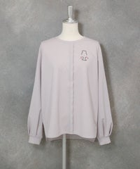 UV冷感ジャージープルオーバー(ライトグレー)前