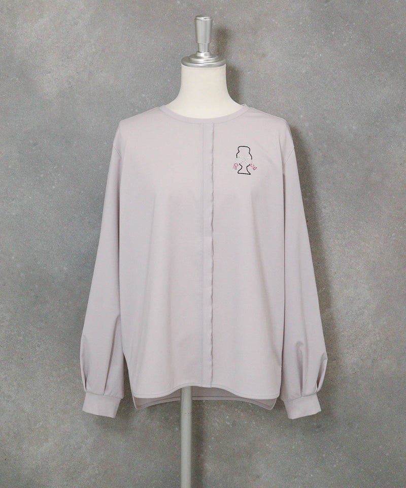 UV冷感ジャージープルオーバー(ライトグレー)前