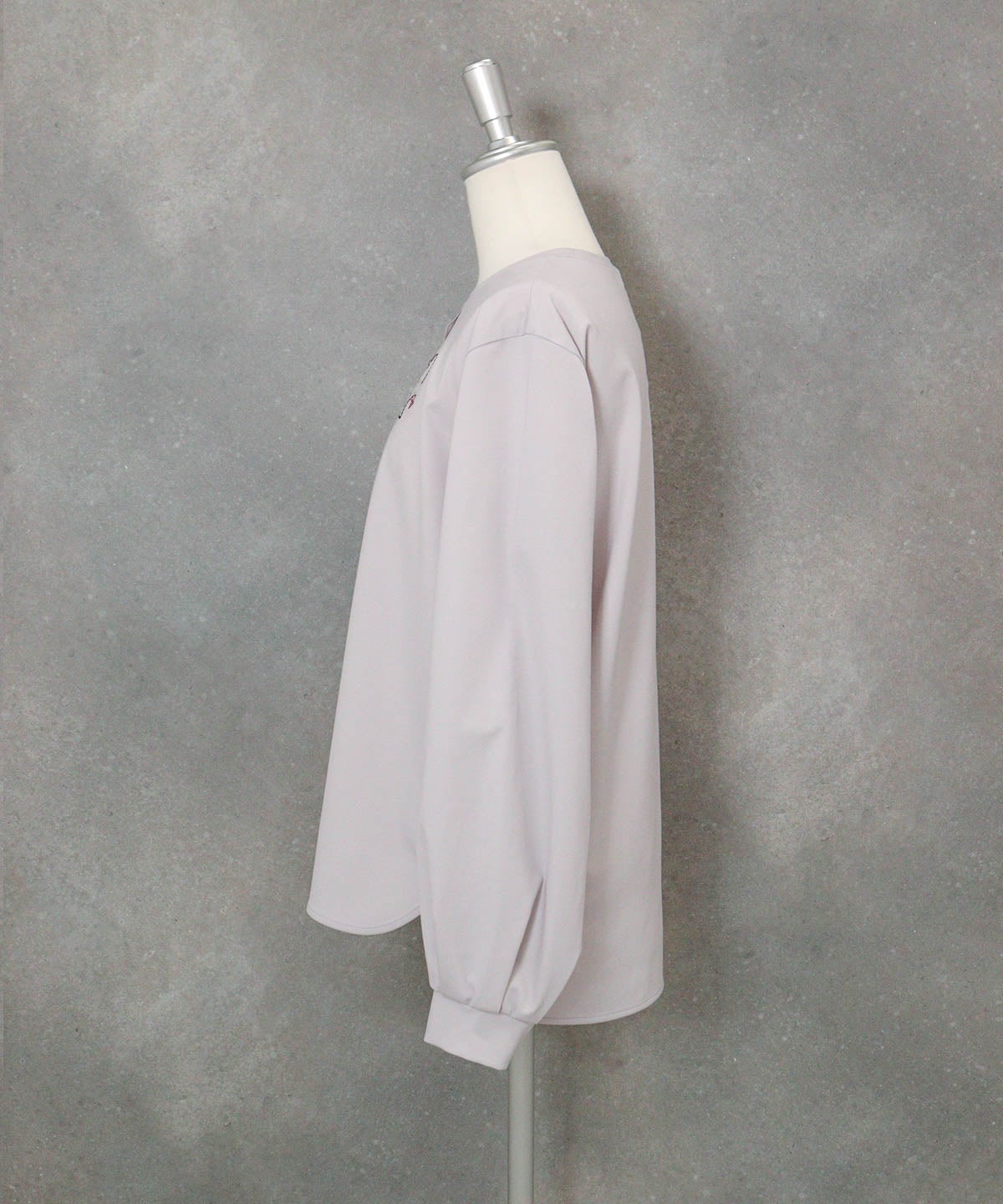 UV冷感ジャージープルオーバー(ライトグレー)横