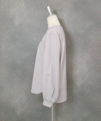 UV冷感ジャージープルオーバー(ライトグレー)横