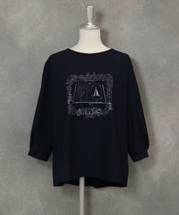  BOOKイラストUV冷感プルオーバー(ネイビー)前