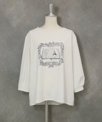  BOOKイラストUV冷感プルオーバー(ホワイト)前