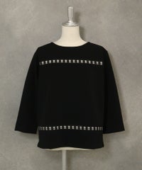 七分袖ダンボールプルオーバー（ブラック）