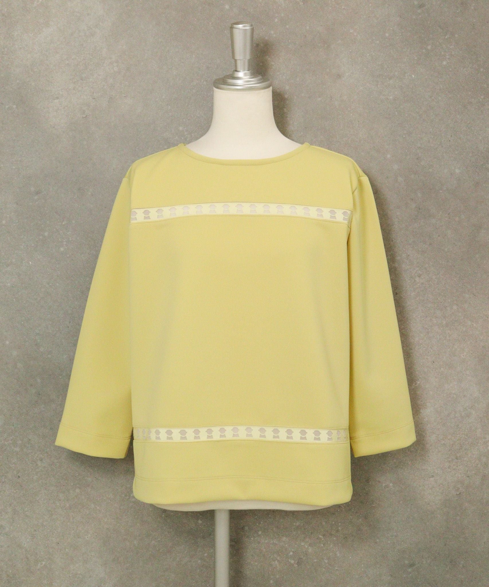 七分袖ダンボールプルオーバー（イエロー）