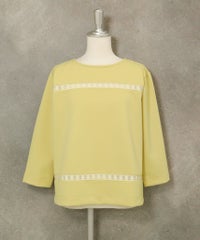 七分袖ダンボールプルオーバー（イエロー）