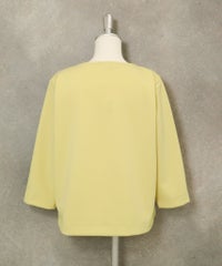 七分袖ダンボールプルオーバー後（イエロー）