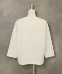 七分袖ダンボールプルオーバー後（ホワイト）