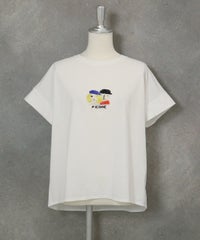 ビーズ刺繍UV冷感プルオーバー(ホワイト)前