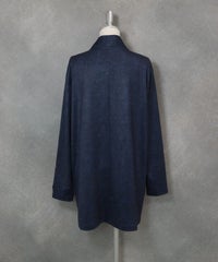 デニム風プリントカーディガン(ネイビー)後ろ