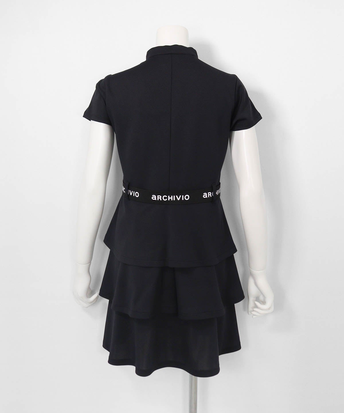 【WEB限定商品】ティアード切替UV速乾ワンピース(ブラック)後ろ