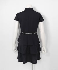 【WEB限定商品】ティアード切替UV速乾ワンピース(ブラック)後ろ