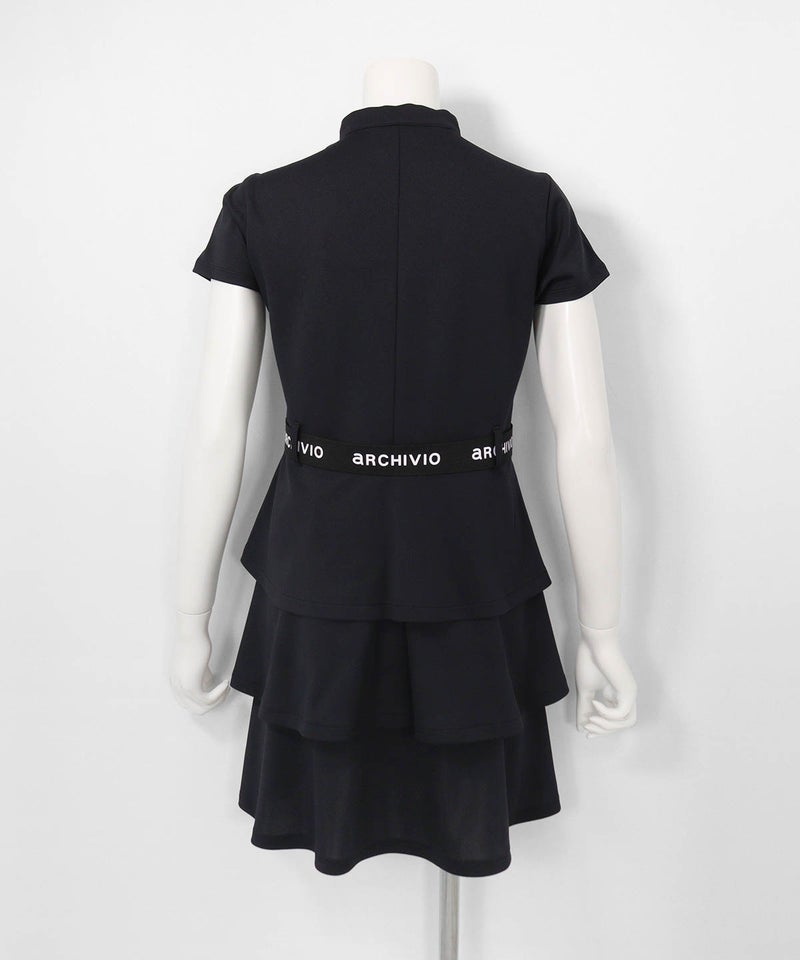 【WEB限定商品】ティアード切替UV速乾ワンピース(ブラック)後ろ