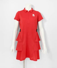 【WEB限定商品】ティアード切替UV速乾ワンピース(レッド)前