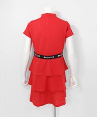 【WEB限定商品】ティアード切替UV速乾ワンピース(レッド)後ろ