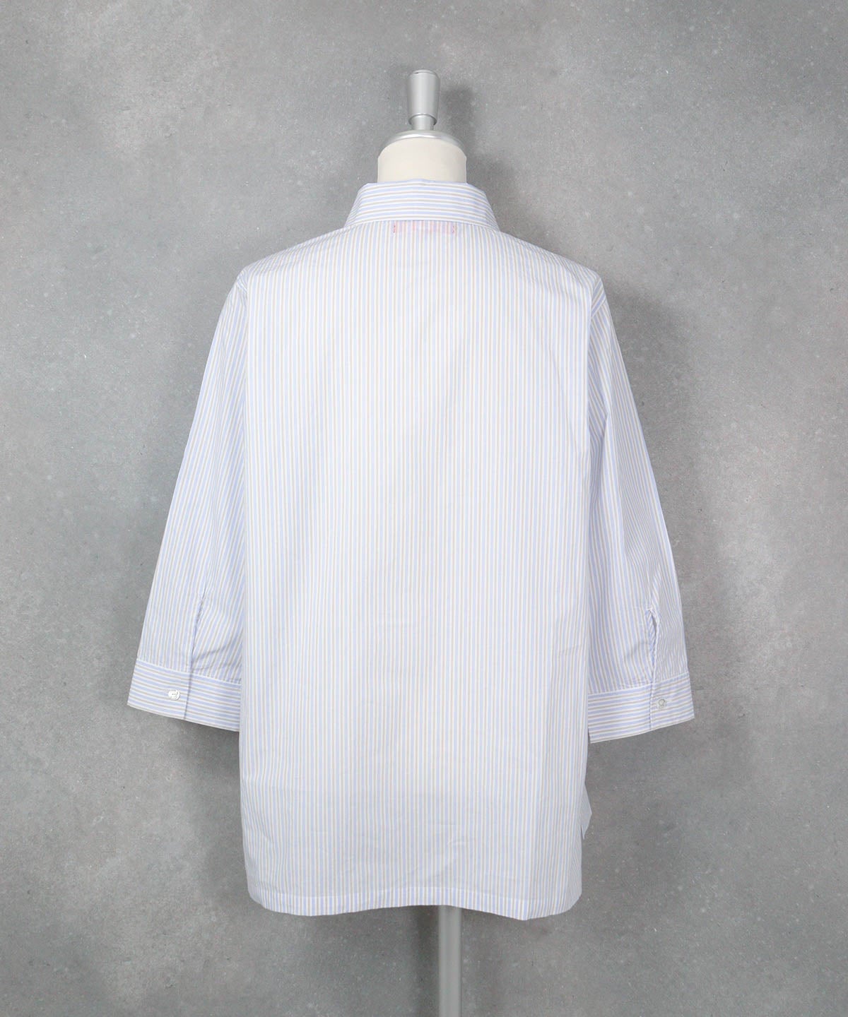 【オンラインストア・店舗限定商品】マルチストライプシャツ（ブルー）前