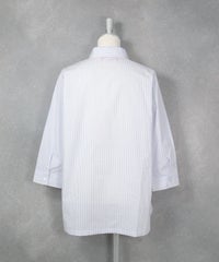 【オンラインストア・店舗限定商品】マルチストライプシャツ（ブルー）前