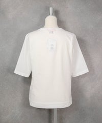 コットン100％UV速乾5分袖プルオーバー（ホワイト）後ろ