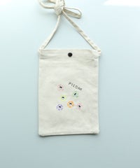 刺繍ミニサコッシュ（フラワー/マルチ）