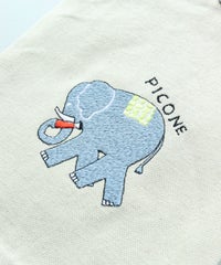 刺繍部分（ゾウ/ライトブルー）