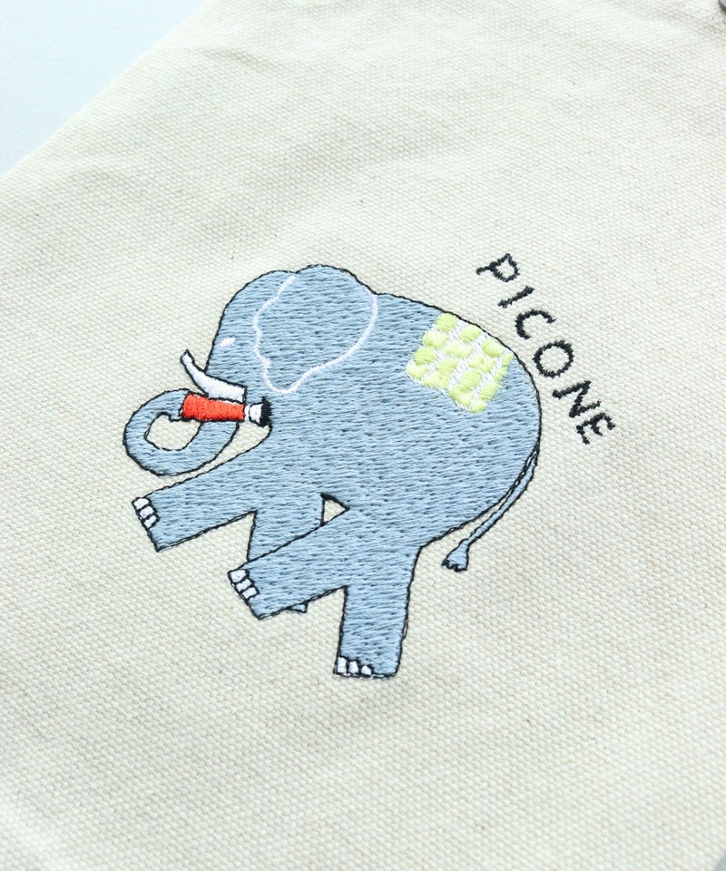刺繍部分（ゾウ/ライトブルー）