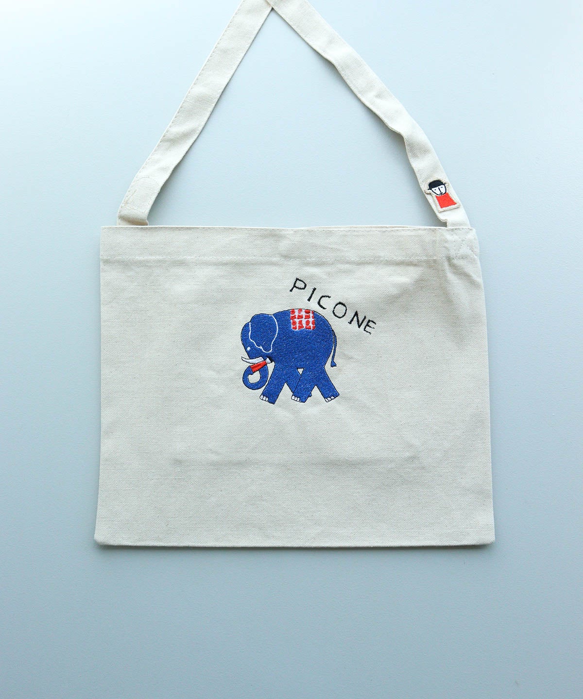 刺繍サコッシュ（ゾウ/ブルー）