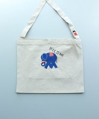 刺繍サコッシュ（ゾウ/ブルー）