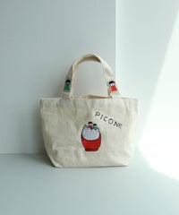 刺繍ミニトートバック（タマゴ/レッド）