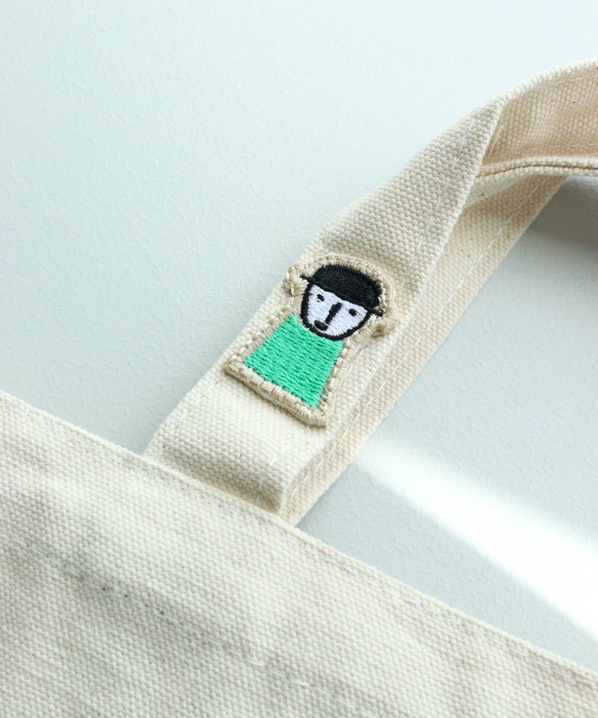 持ち手刺繍部分