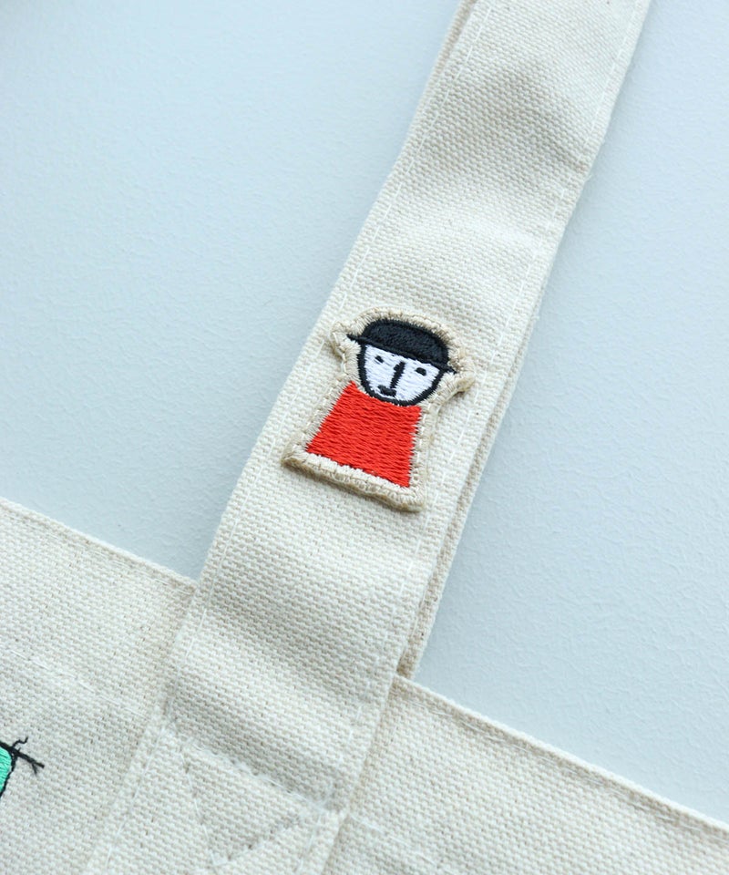 持ち手刺繍部分