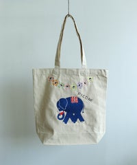 刺繍トートバッグ（ブルー）