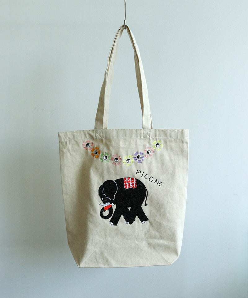 刺繍トートバッグ（ブラック）
