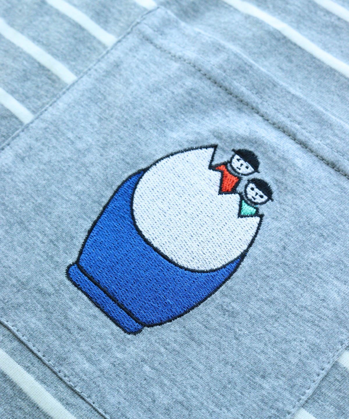 刺繍部分（タマゴ/ブルー）