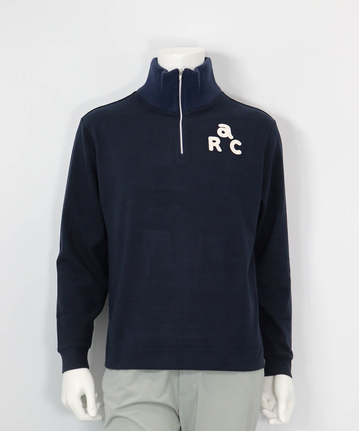 【新品】アルチビオ ハーフジップ ノースリーブ シャツ ホワイト 白 40 メンズ】ハーフジップ起毛プルオーバー|アルチビオ - ゴルフウェアや